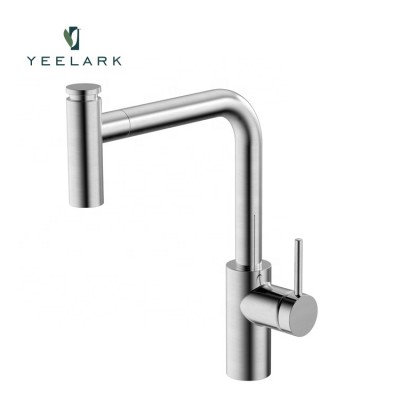 Manufacture Chrome Long Neck Hot Cold Water Sink Kitchen Mixer Tap Kitchen Faucet